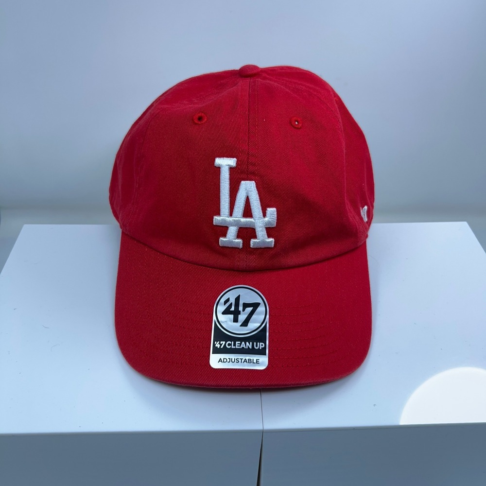 47 Brand Unisex OSFA Red Los Angeles Dodgers Clean Up Adjustable Baseball Hat